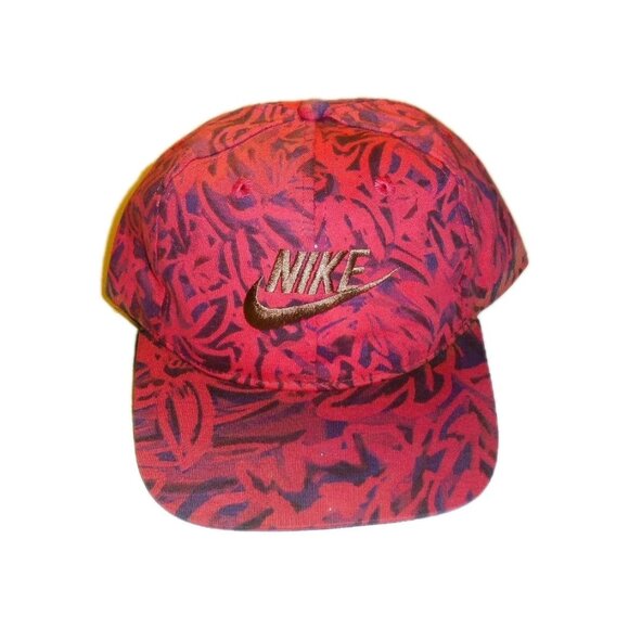 Nike Vintage 90s Mens Adjustable Leather Strap Strapback hat Bo Jackson Agassi
